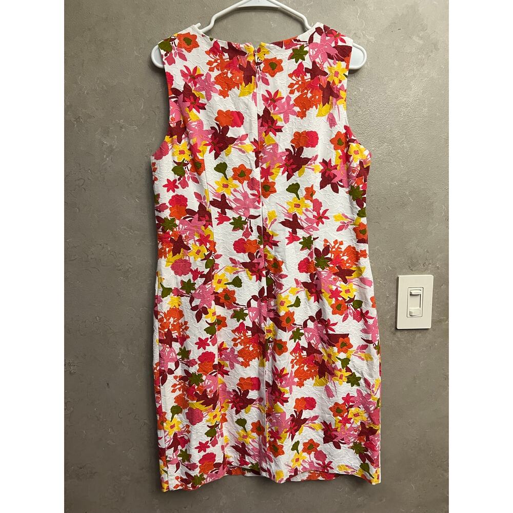 Dress Barn Vibrant Floral Print Sleeveless Sheath Dress Size 14 - Picture 7 of 12